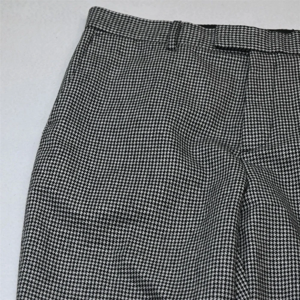 Banana Republic 44R 34x32 Houndstooth Wool Flannel Tailored Jacket Pants Suit